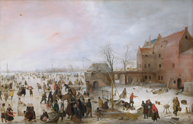 A Scene on the Ice Near a Town (nn03)